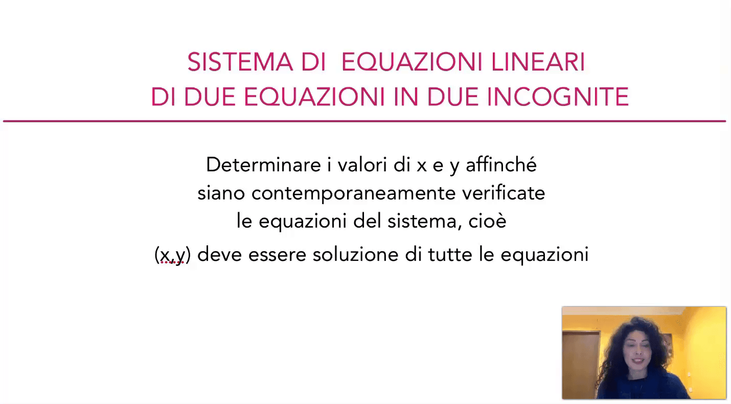 Sistemi lineari - Metodo di sostituzione