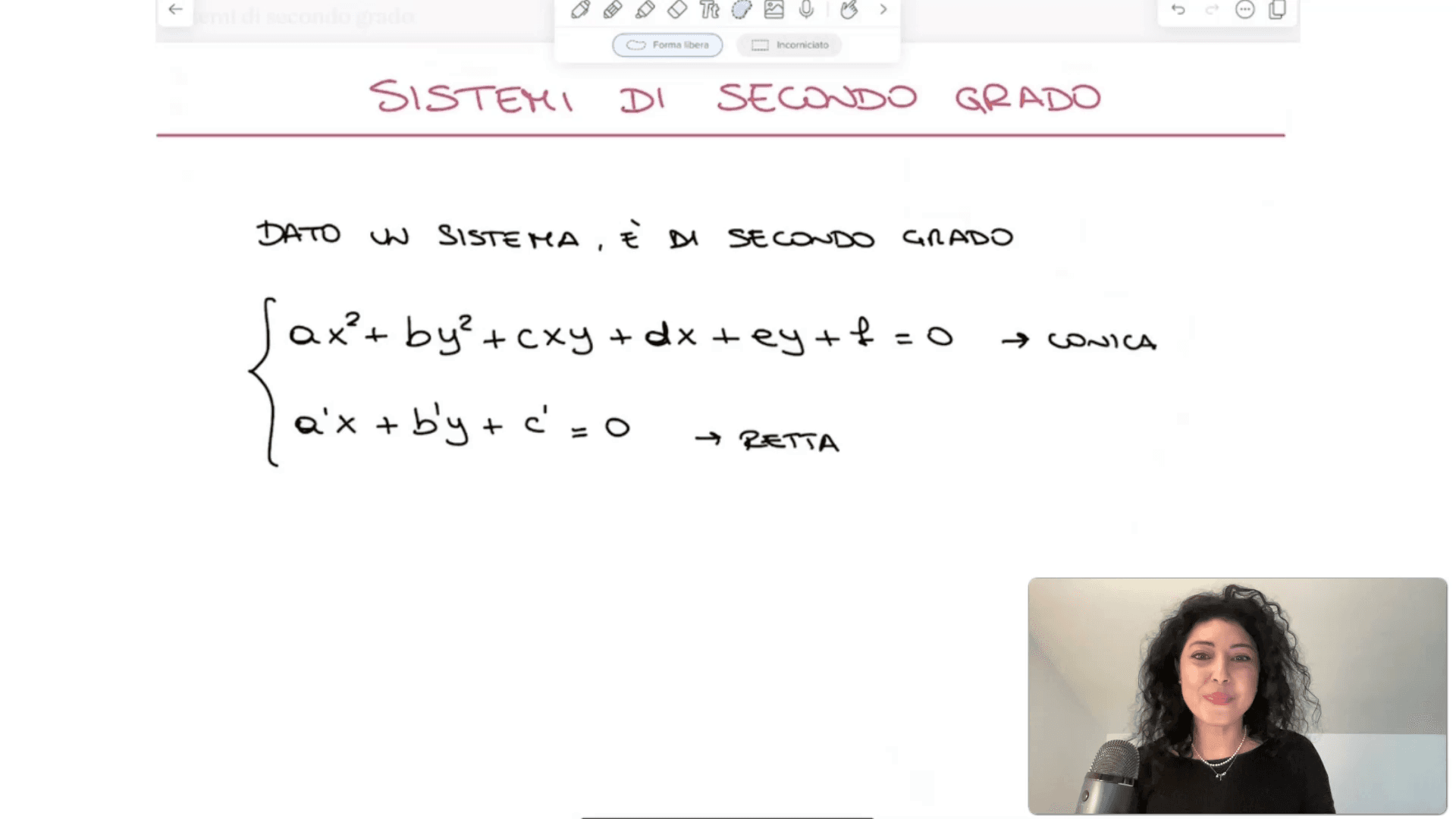 Sistemi di equazioni di secondo grado