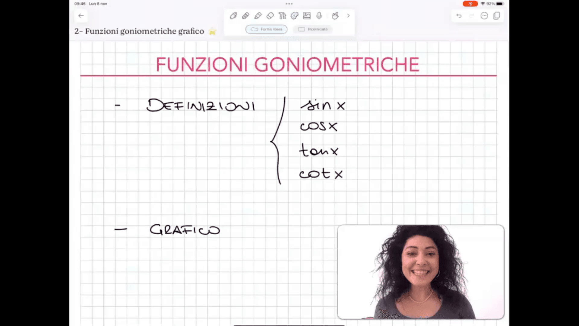 Grafico sinusoide e cosinusoide