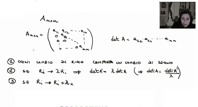 Algoritmo di Gauss e determinante