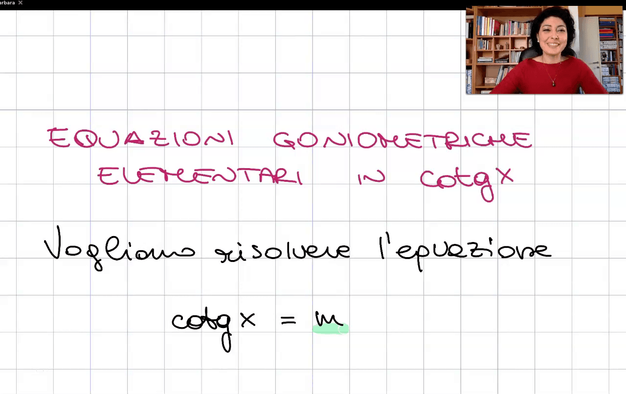 Equazioni goniometriche elementari in cotangente